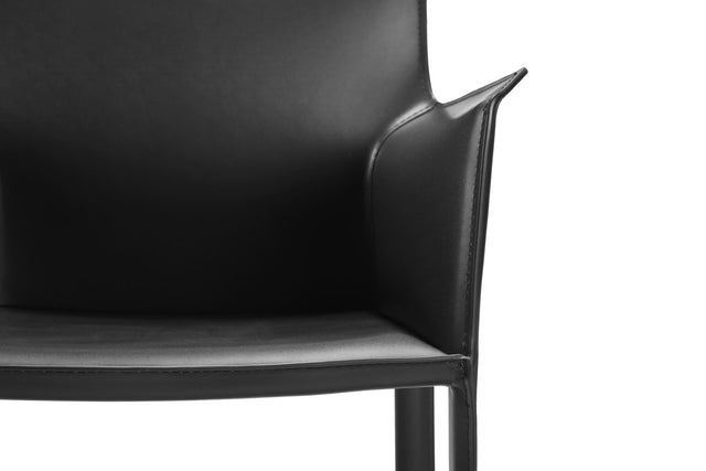 lusaka dining chair with armrests black