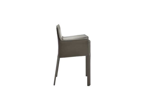 lusaka dining chair with armrests gray
