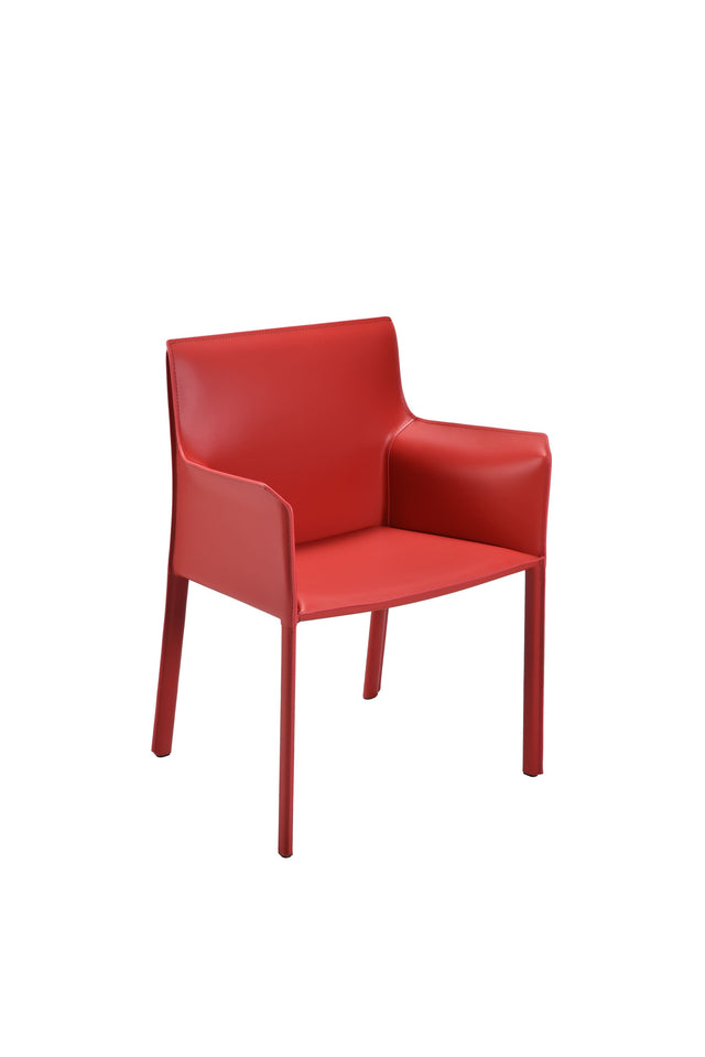 sedia da pranzo con braccioli lusaka rossa