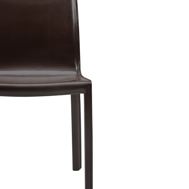 set di 2 sedie da pranzo lusaka marrone scuro