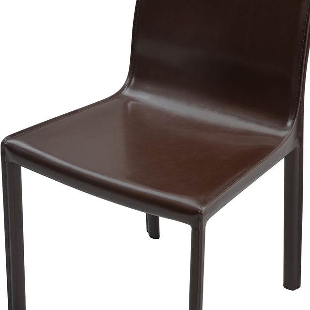 set di 2 sedie da pranzo lusaka marrone scuro