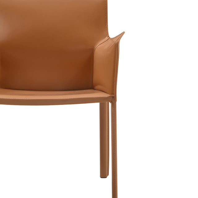 sedia da pranzo con braccioli lusaka marrone chiaro