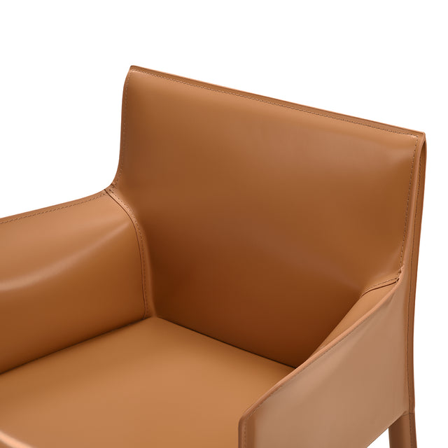 sedia da pranzo con braccioli lusaka marrone chiaro