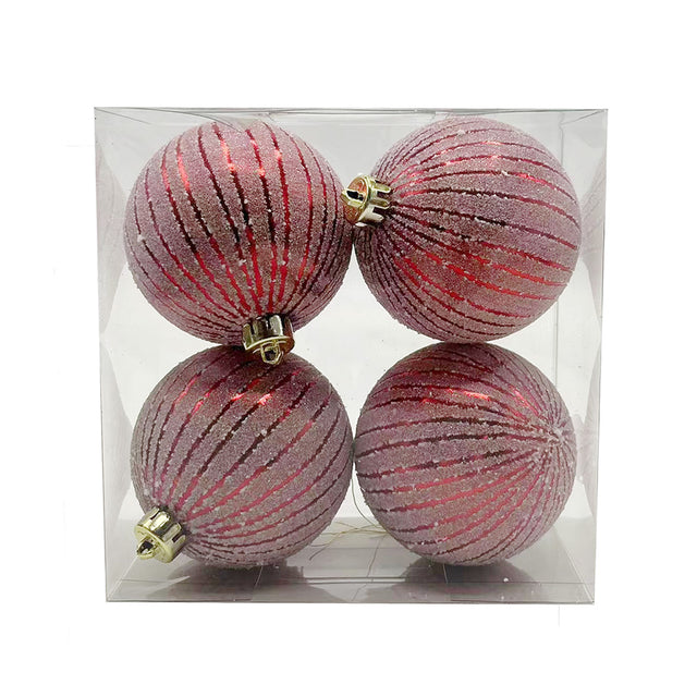 decorazione albero di natale - palline da appendere - 2 scatole da 4 pz