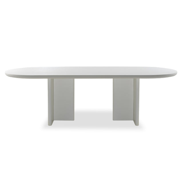 tavolo bianco effetto cemento