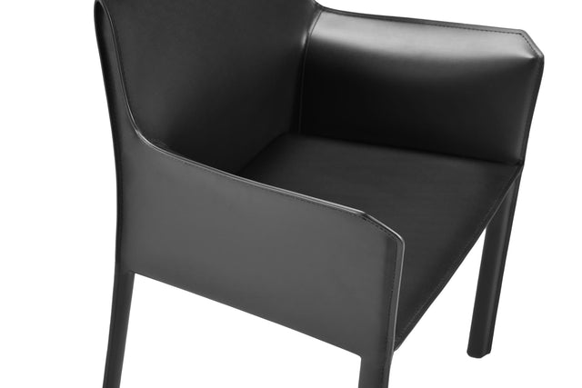 lusaka dining chair with armrests black