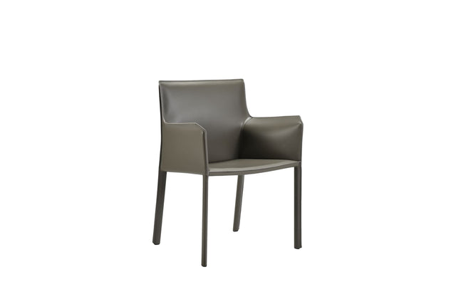lusaka dining chair with armrests gray