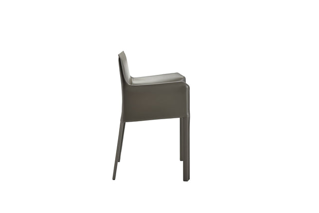 sedia da pranzo con braccioli lusaka grigia
