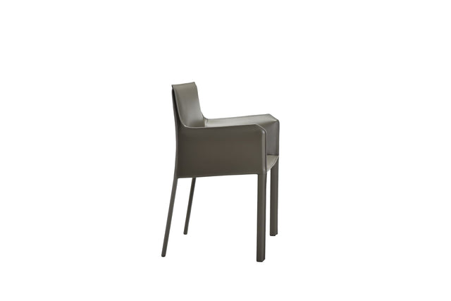 lusaka dining chair with armrests gray