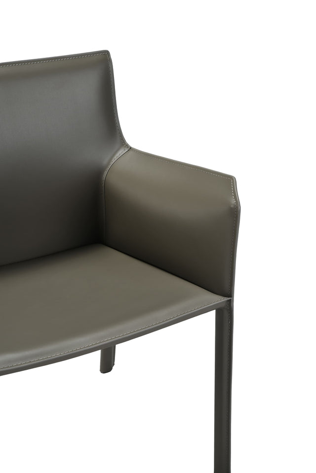 lusaka dining chair with armrests gray