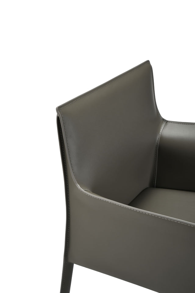 lusaka dining chair with armrests gray