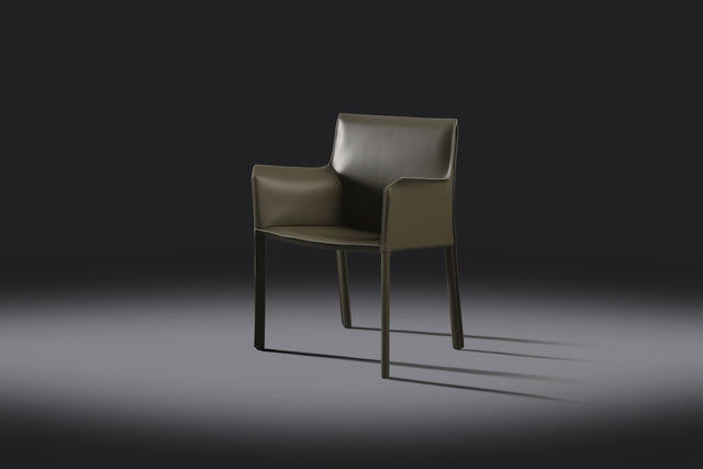 lusaka dining chair with armrests gray