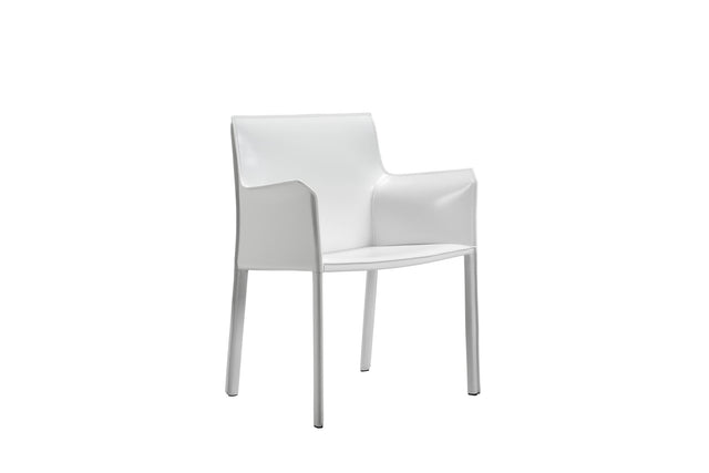 lusaka dining chair with armrests white