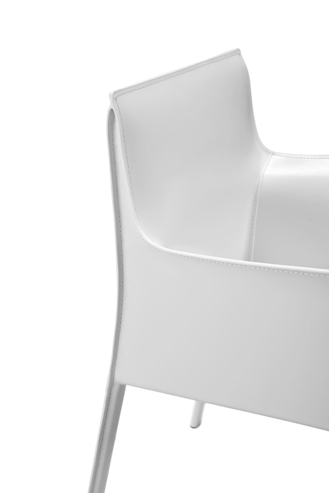 lusaka dining chair with armrests white