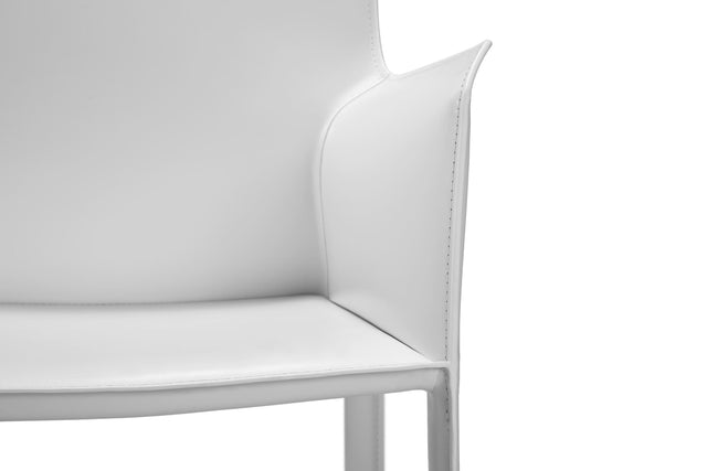 lusaka dining chair with armrests white