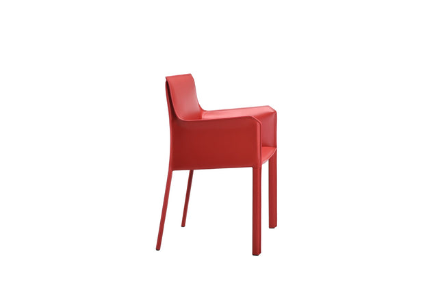 sedia da pranzo con braccioli lusaka rossa