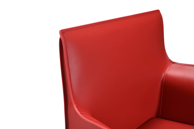 lusaka dining chair with armrests red