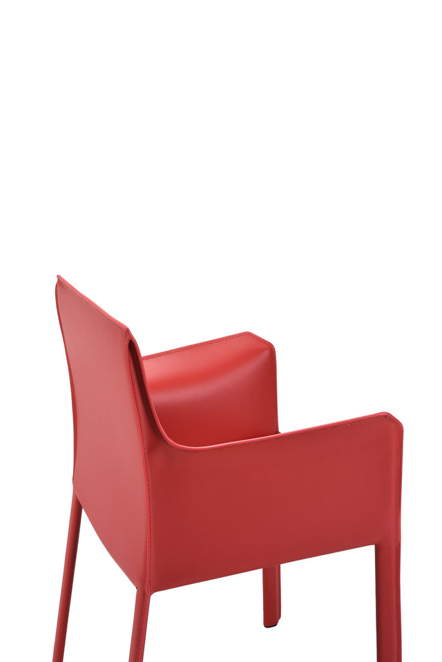 lusaka dining chair with armrests red