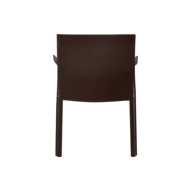 dark brown Lusaka dining chair with armrests