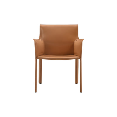 sedia da pranzo con braccioli lusaka marrone chiaro