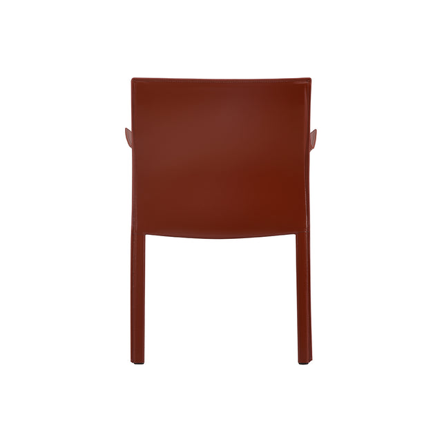 Lusaka burgundy dining chair with armrests