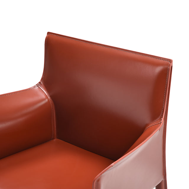 Lusaka burgundy dining chair with armrests