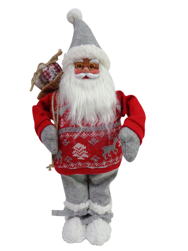 decorazione natalizia, figura babbo natale - h 63 cm