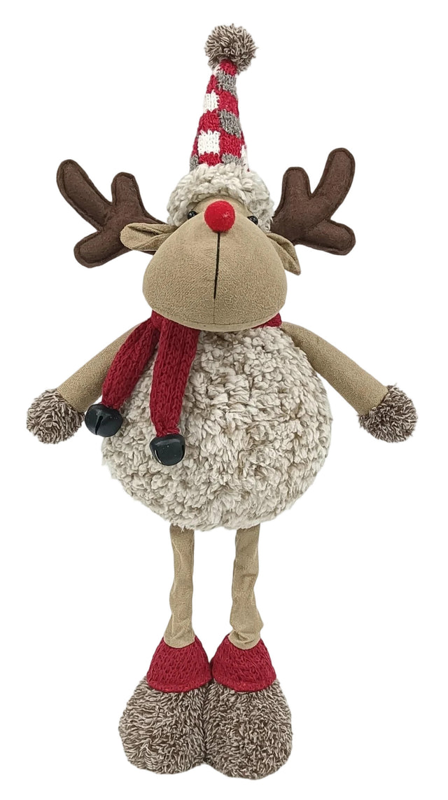 renna decorativa - marrone/rosso -1 pezzo