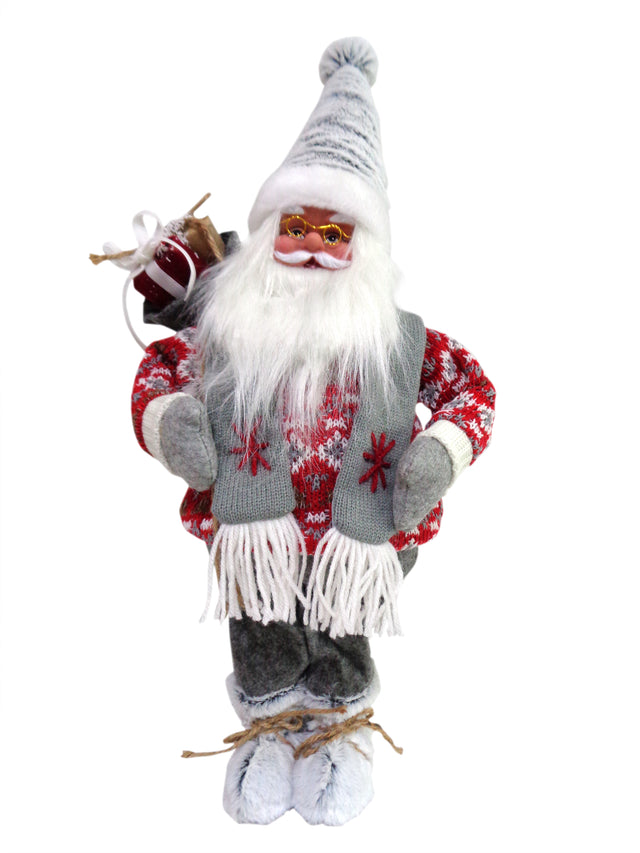 decorazione natalizia, figura babbo natale - h 63 cm