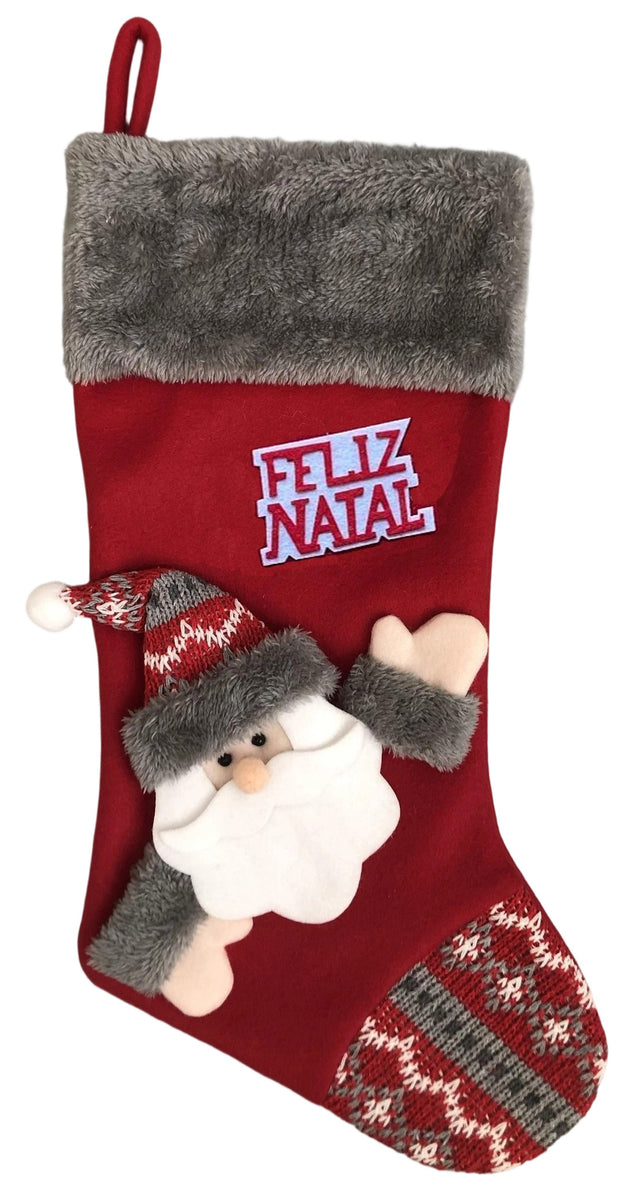 calza decorativa natalizia da appendere - 50,5 cm