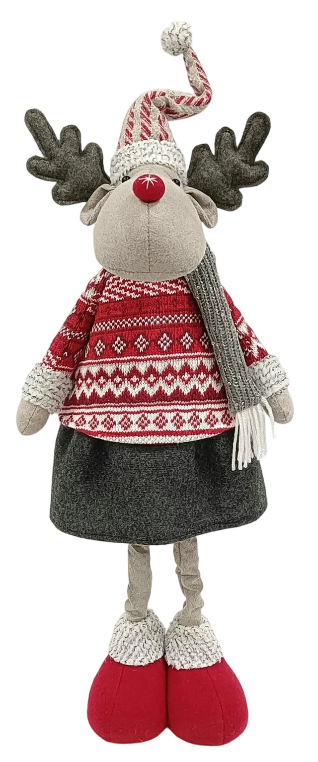 renna decorativa - rosso/grigio-1 pezzo