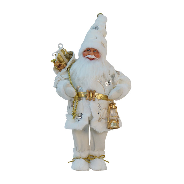 decorazione natalizia, figura babbo natale - h 40/h 58 cm