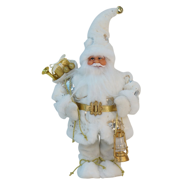 decorazione natalizia, figura babbo natale - h 40/h 58 cm