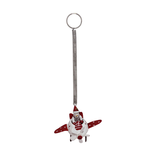 decorazione albero di natale - aeroplano da appendere - set 6 pz