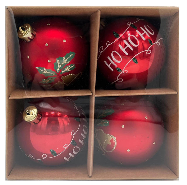 decorazione albero di natale - palline da appendere - 2 scatole da 4 pz