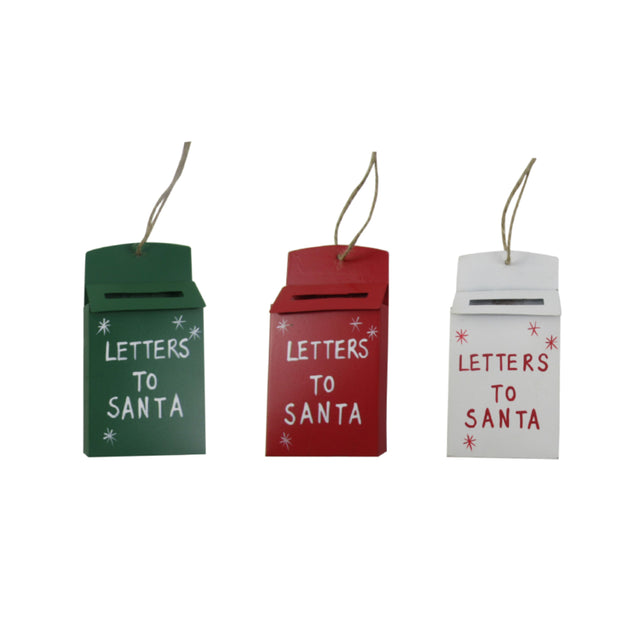 decorazione albero di natale - busta delle lettere da appendere - set 6 pz
