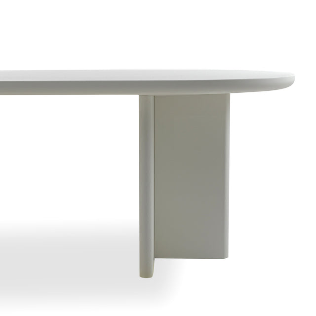 tavolo bianco effetto cemento